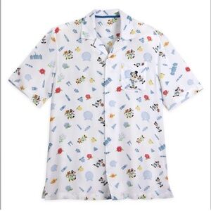 2022 Disney Parks Epcot Flower & Garden Festival Mickey Minnie Camp Shirt Large